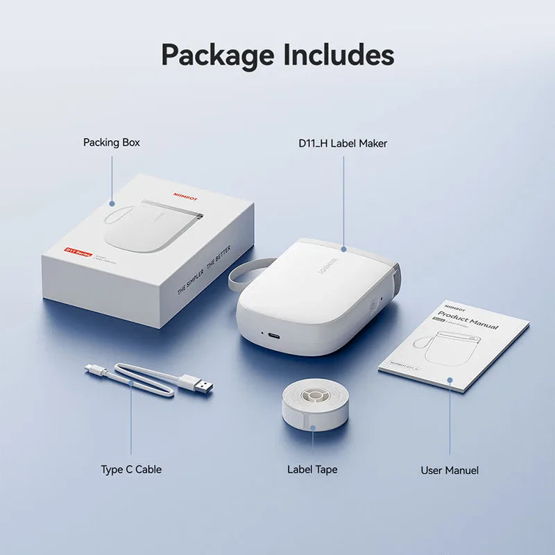 NIIMBOT D11 Portable Bluetooth Label Printer